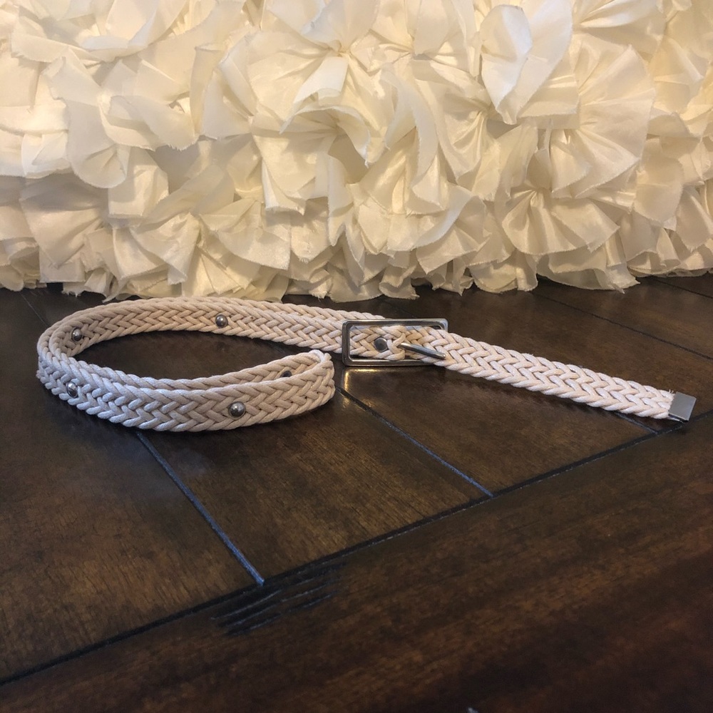 Braided White Belt